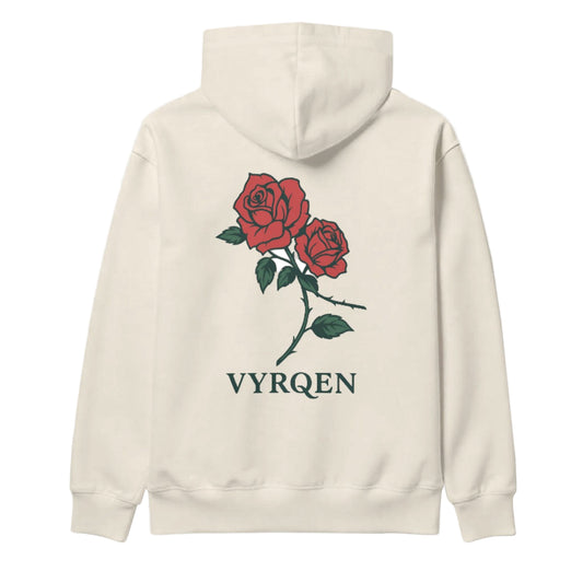 VYRQEN Rose Off-White Hoodie