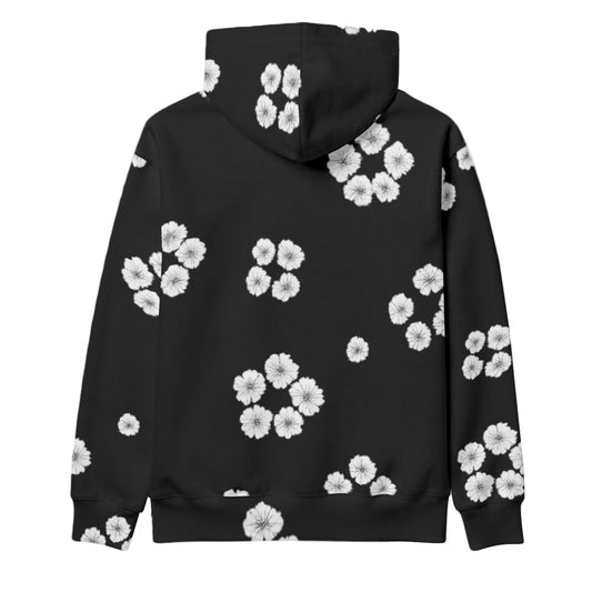 Black & White Clover Pattern Hoodie