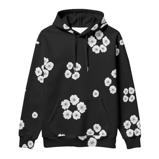 Black & White Clover Pattern Hoodie